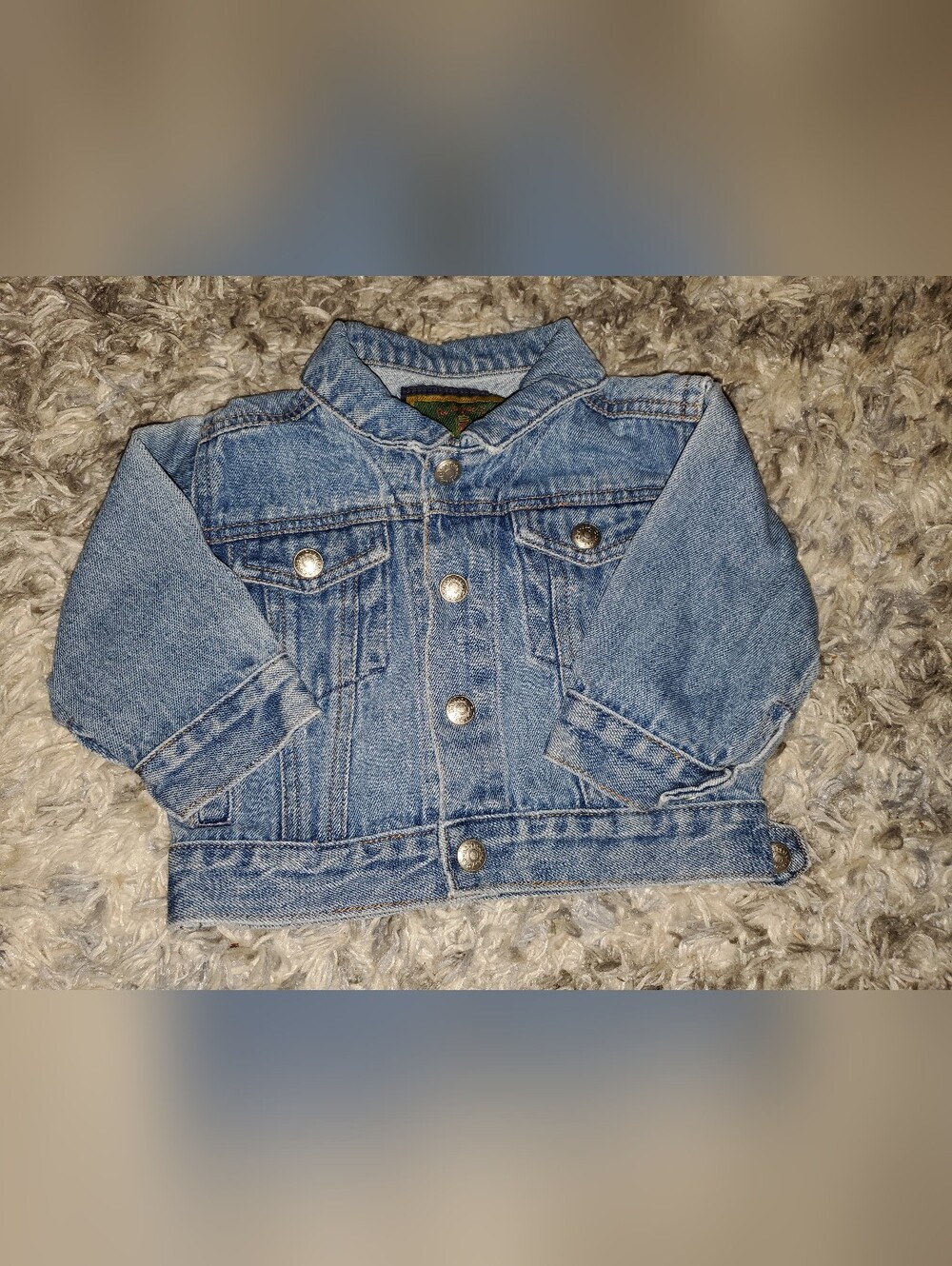 12 Month Classic Light Blue Denim Jacket for Kids